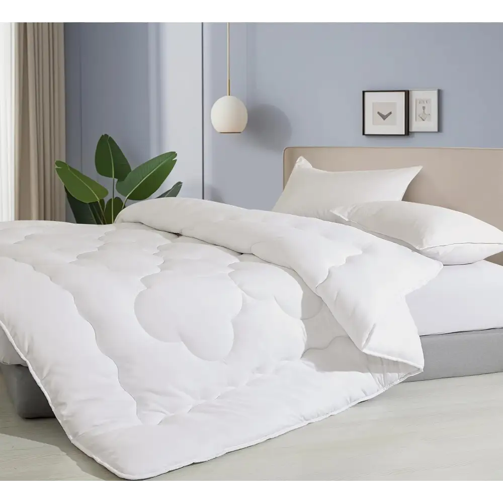 Ultra-Warm Bamboo-Blend Winter Quilt 500GSM - Hypoallergenic Breathable & Dust-Mite Resistant Quilt - Home & Garden >