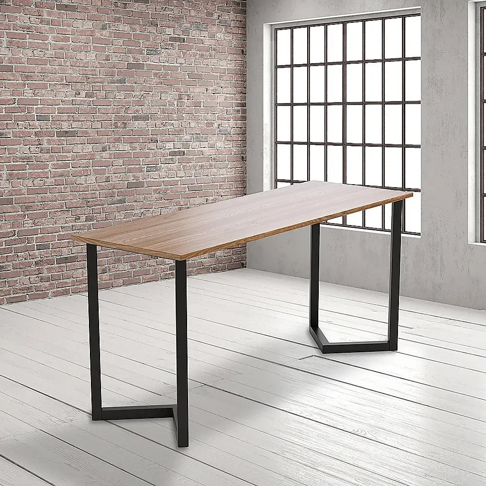 V Shaped Table Bench Desk Legs Retro Industrial Design Fully Welded - Black - Furniture > Office