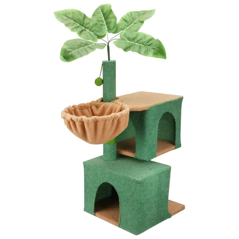 VaKa 1.1M Cat Tree Scratching Post Palm Tree Cat Post Dangling Balls Cat Toy - Pet Care > Cat Supplies > Cat Scratching