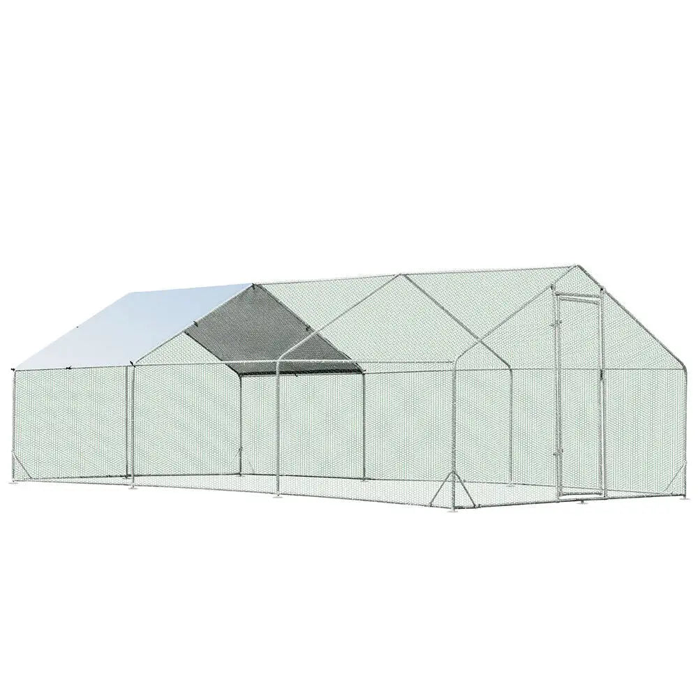 VaKa 3x6x1.95m Metal Walk-in Chicken Coop Rabbit Hutch Cage Hen House Chook Au - Pet Care > Coops & Hutches > Small