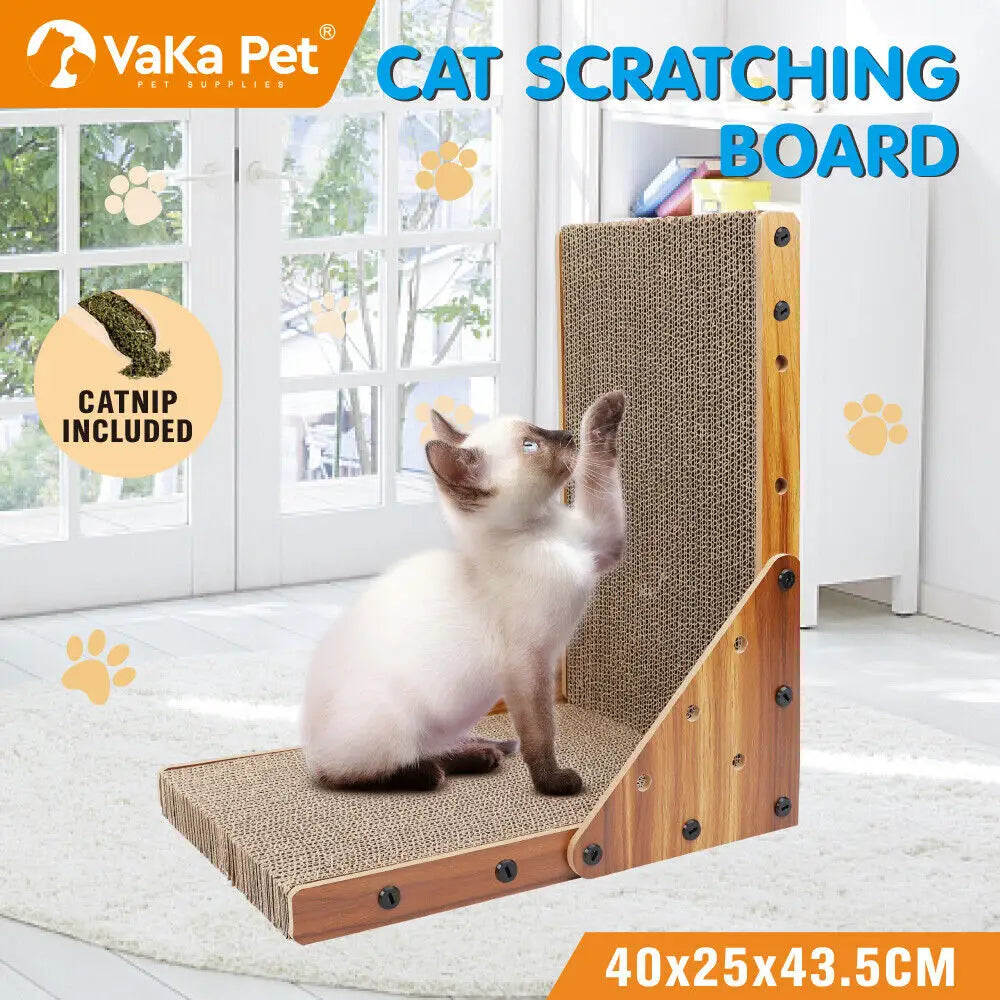 VaKa Cat Scratch Pad Cardboard Kitten Cat Scratcher Scratching Board Scatch Toy - Pet Care > Cat Supplies > Cat
