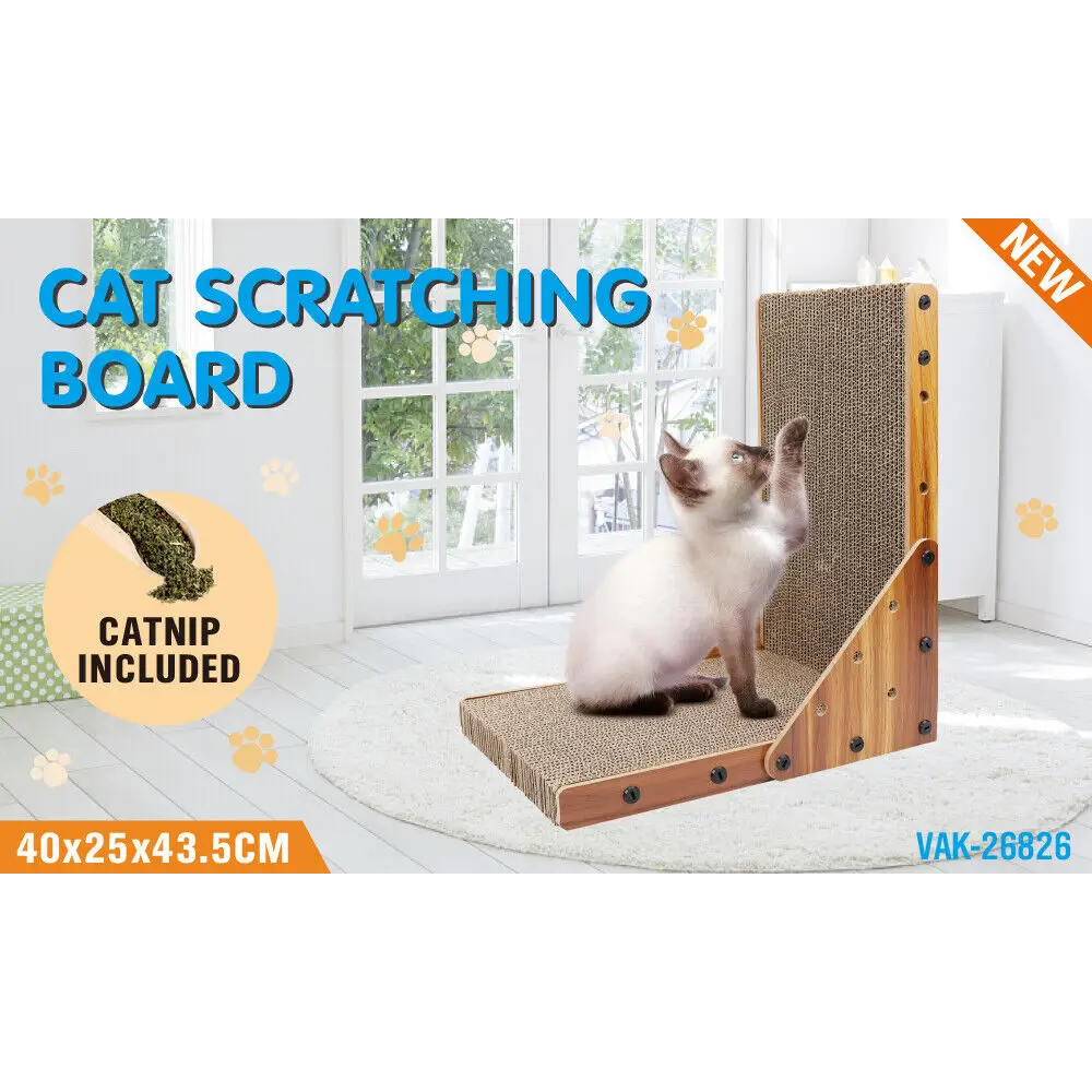 VaKa Cat Scratch Pad Cardboard Kitten Cat Scratcher Scratching Board Scatch Toy - Pet Care > Cat Supplies > Cat