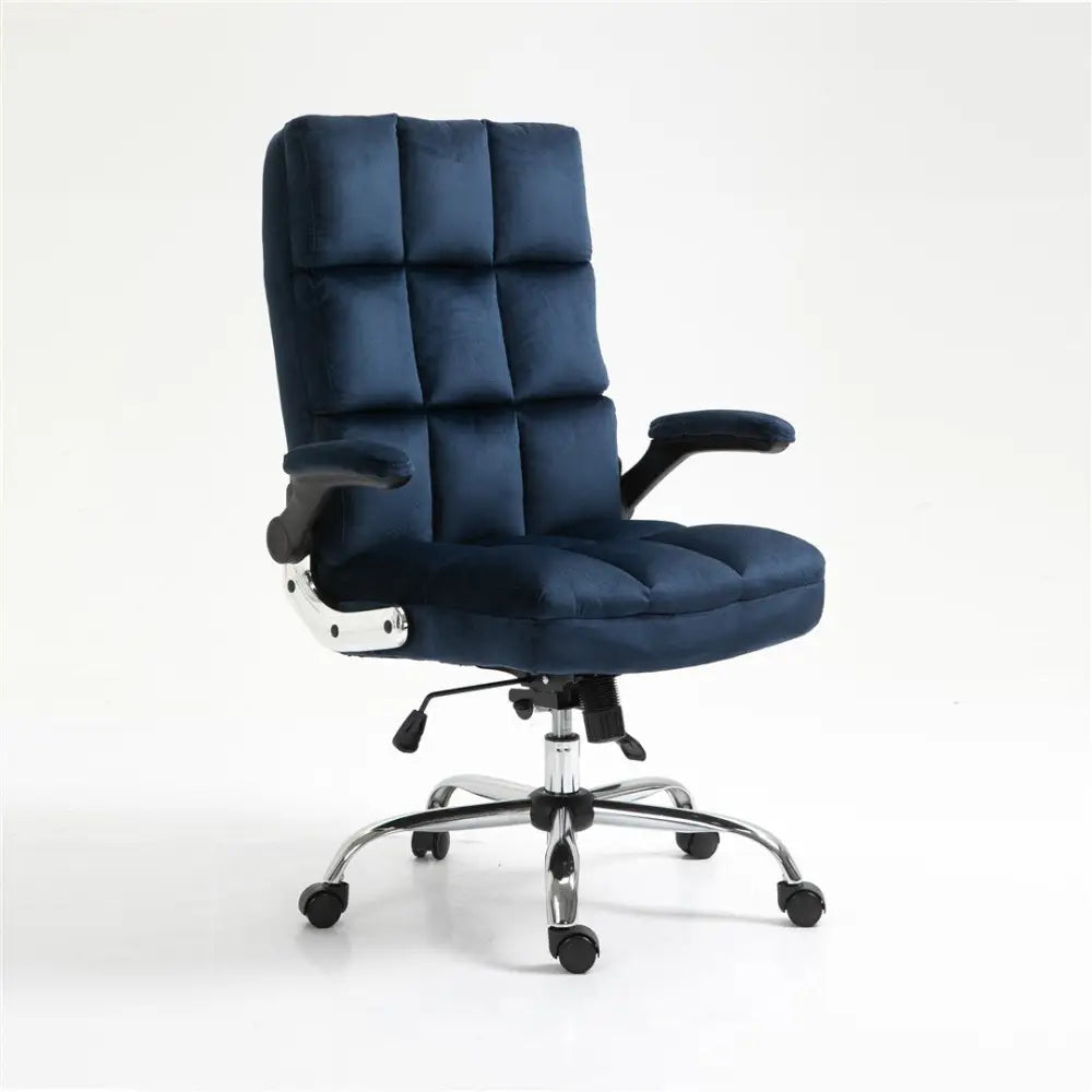 Velvet Home Ergonomic Swivel Adjustable Tilt Angle and Flip-up Arms Office Chair - Furniture > Office