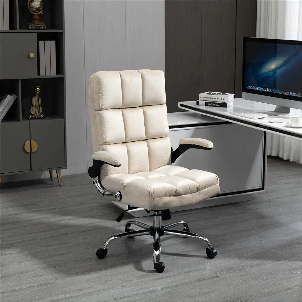 Velvet Home Ergonomic Swivel Adjustable Tilt Angle and Flip-up Arms Office Chair - Furniture > Office > Office & Desk