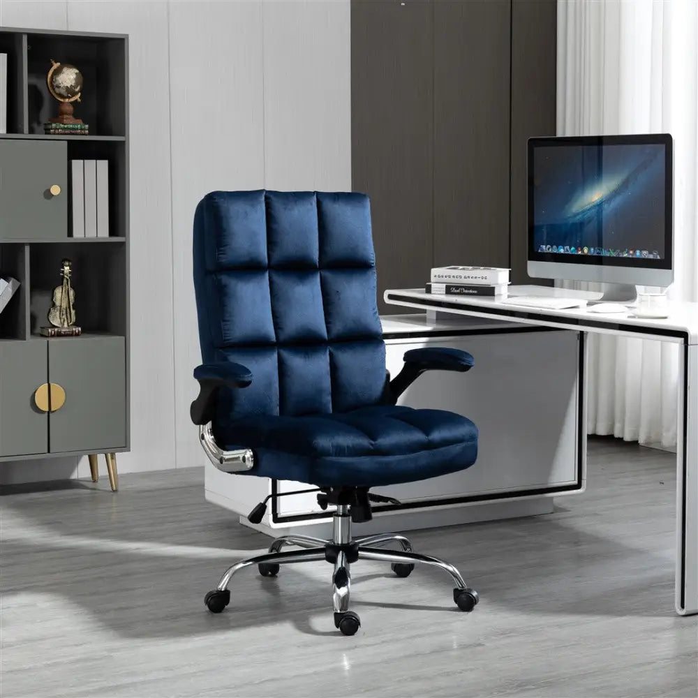 Velvet Home Ergonomic Swivel Adjustable Tilt Angle and Flip-up Arms Office Chair - Furniture > Office