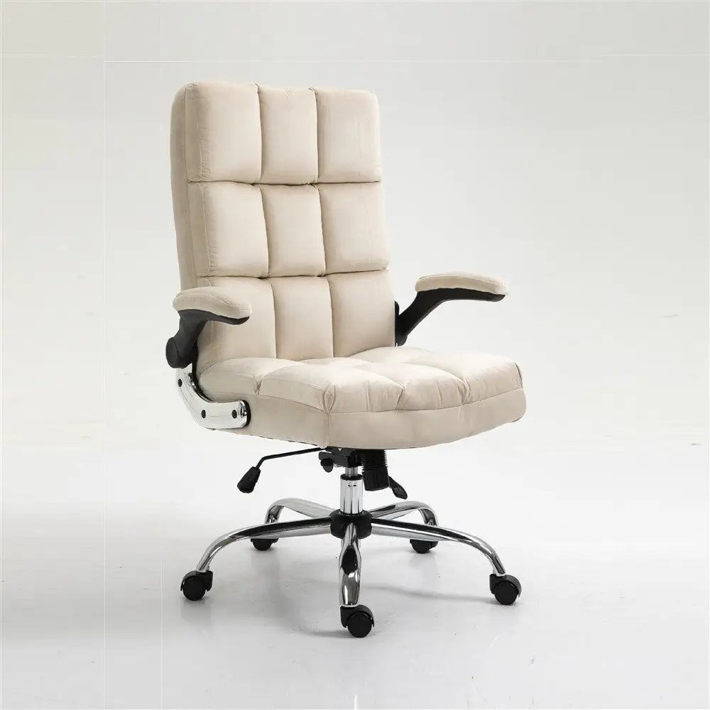 Velvet Home Ergonomic Swivel Adjustable Tilt Angle and Flip-up Arms Office Chair - Furniture > Office > Office & Desk