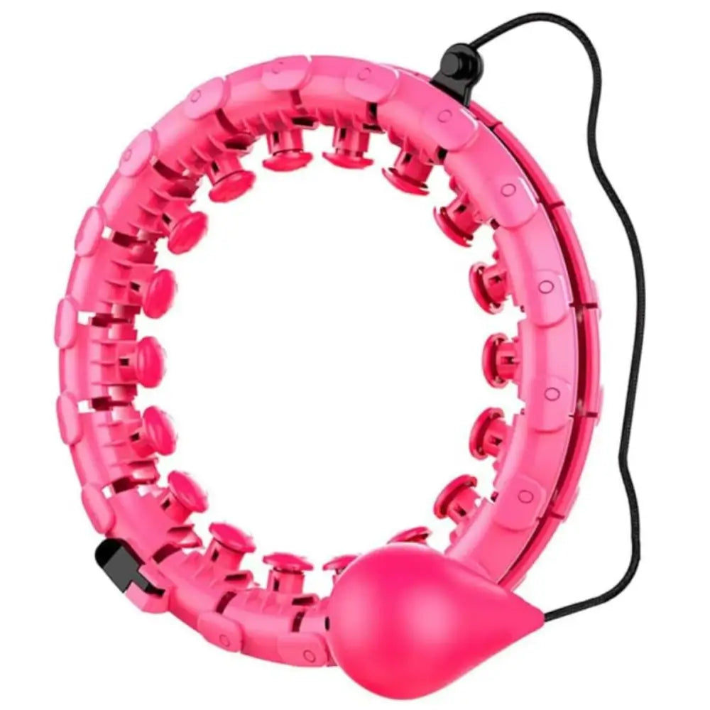 VERPEAK Weighted Hula Hoop with 26 Detachable Knots (Pink) - Home & Garden > Pool & Accessories > Pool Toys &