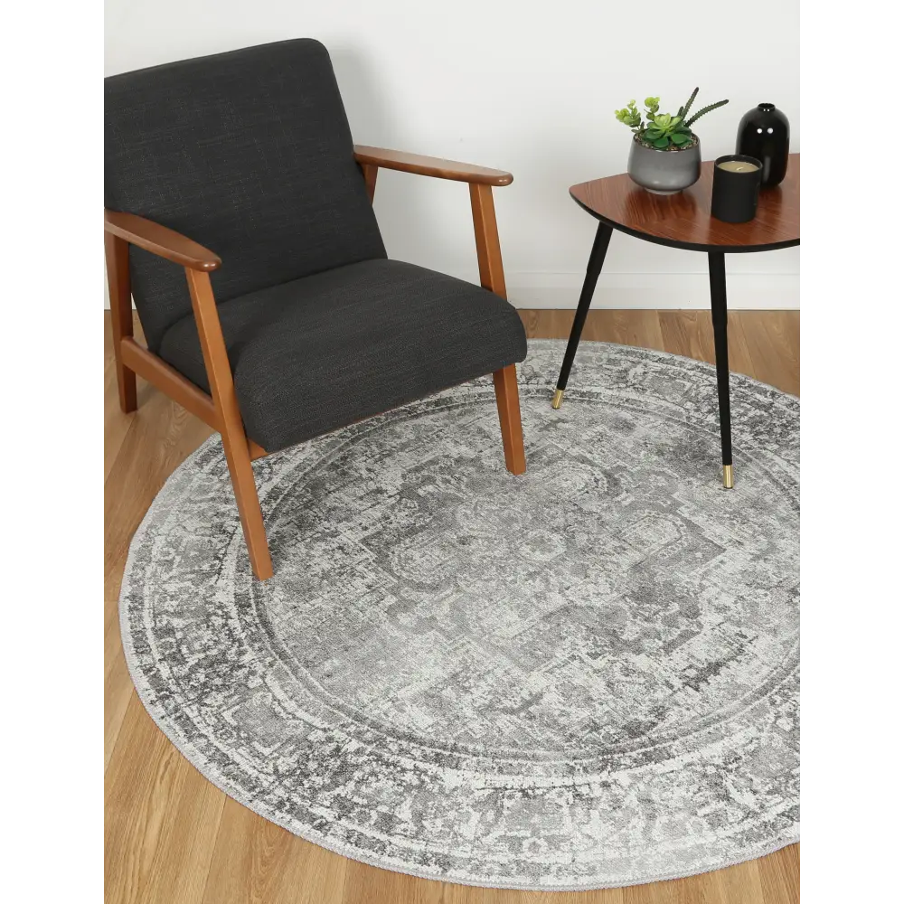 vintage-crown-chilaz-grey-distressed-vintage-round-rug 180x180 - Home & Garden > Rugs