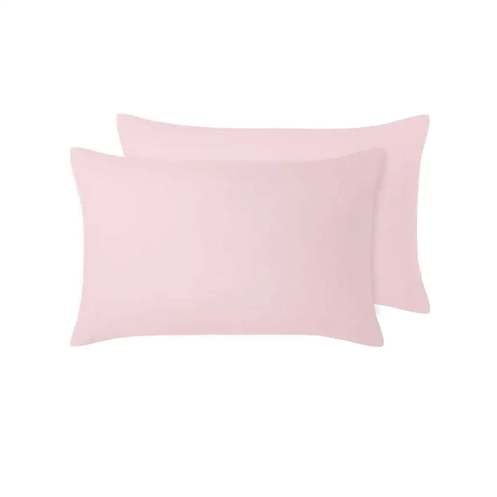 Vintage Design Homewares 100% Linen Pair of Standard Pillowcases Blush 48 x 73 cm - Home & Garden > Bedding >