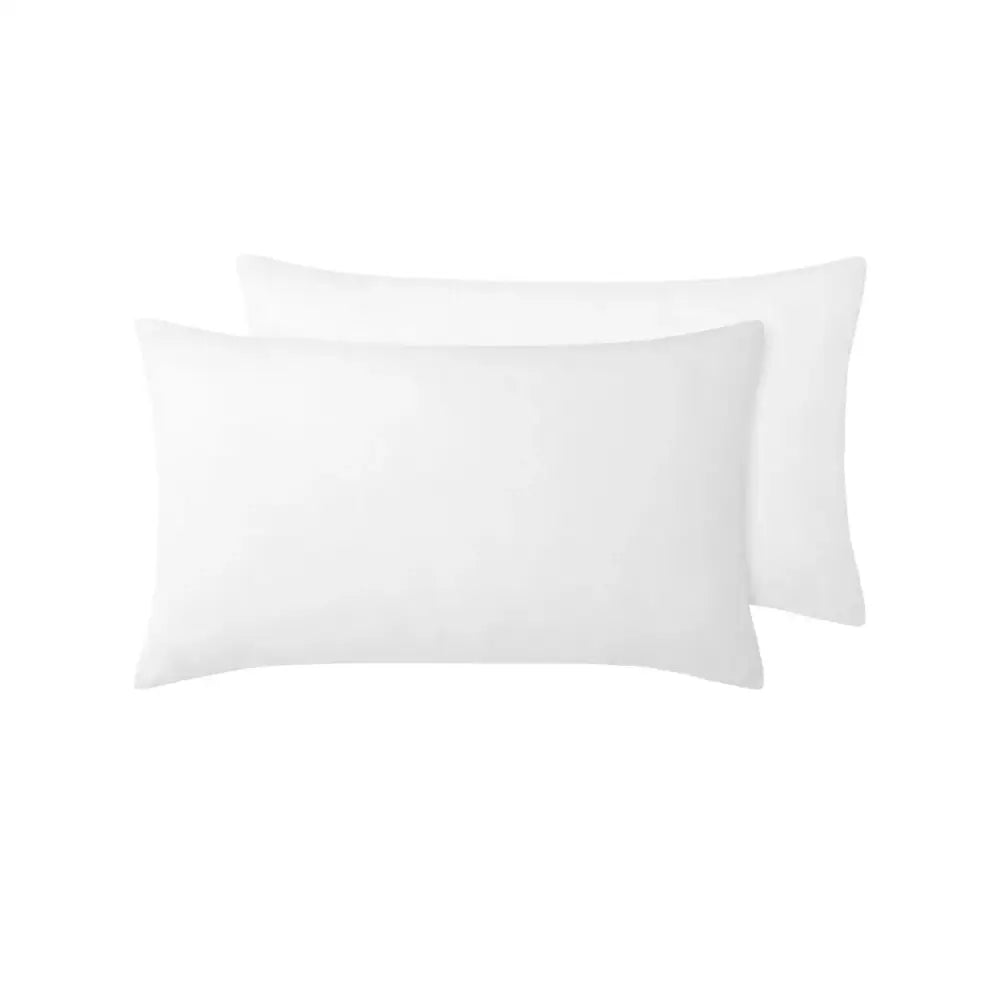 Vintage Design Homewares 100% Linen Pair of Standard Pillowcases White 48 x 73 cm - Home & Garden > Bedding >