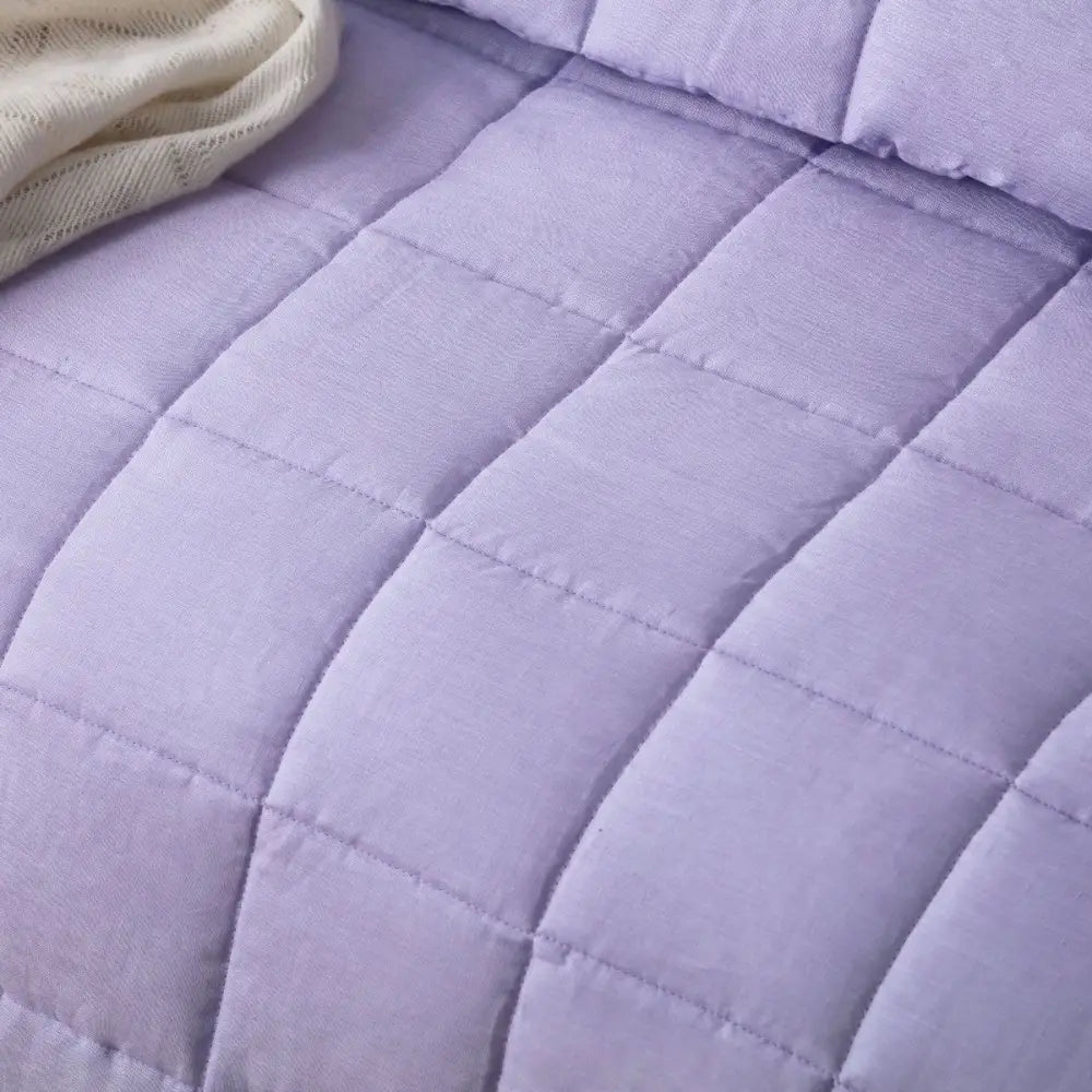 Vintage Design Homewares Lilac French Linen Coverlet Set King - Home & Garden > Decor > Garden Ornaments