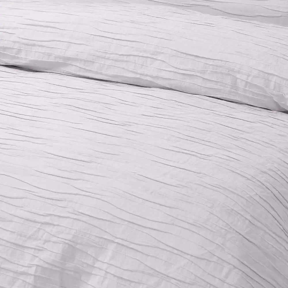 Vintage Design Homewares Malvern White Cotton Quilt Cover Set Queen - Home & Garden > Bedding > Duvet Covers