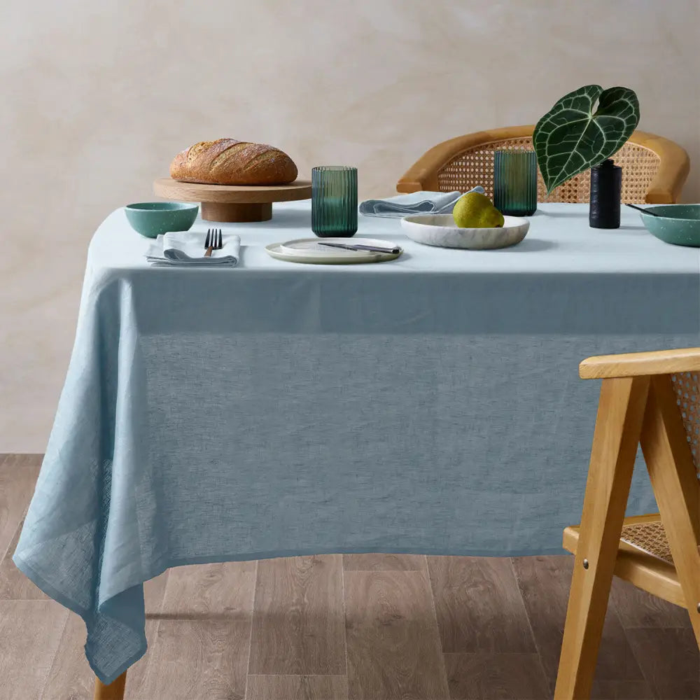 Vintage Design Homewares Marine French Linen Tablecloth 150cm x 300cm - Home & Garden > Kitchenware
