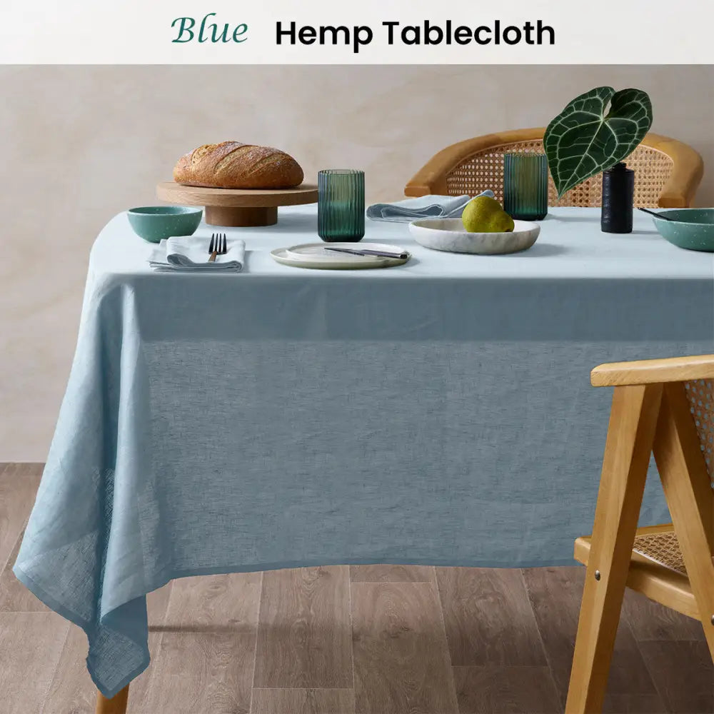 Vintage Design Homewares Marine French Linen Tablecloth 150cm x 300cm - Home & Garden > Kitchenware