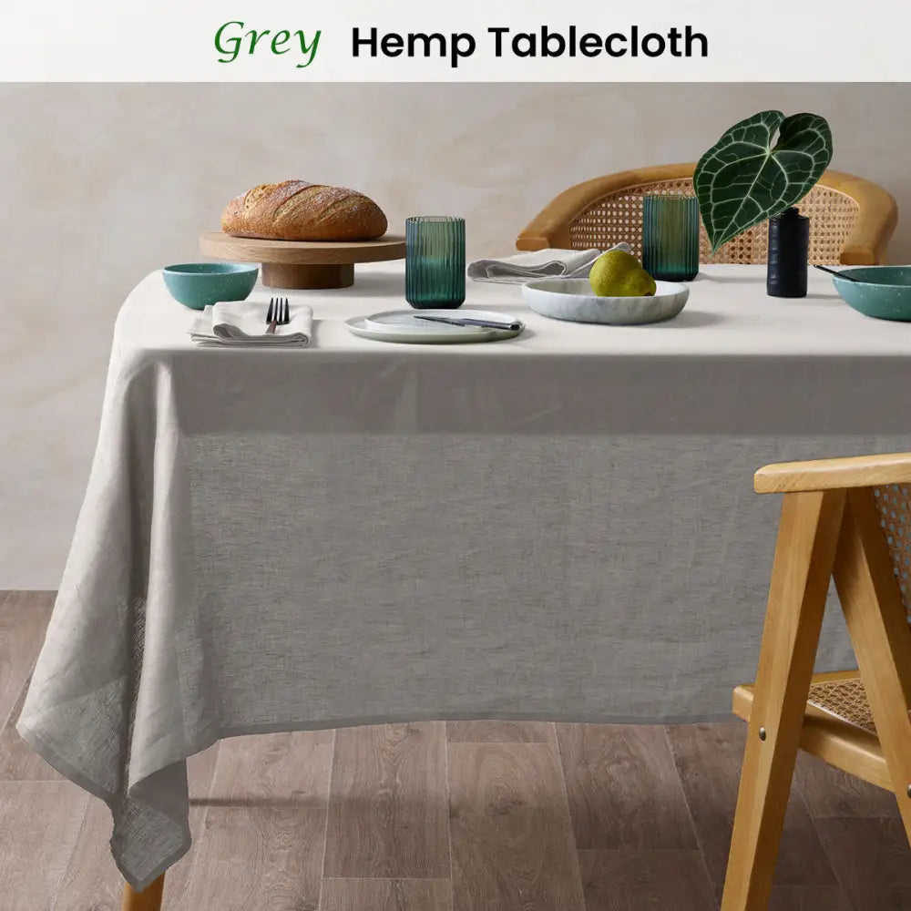 Vintage Design Homewares Natural French Linen Tablecloth 150cm x 300cm - Home & Garden > Kitchenware
