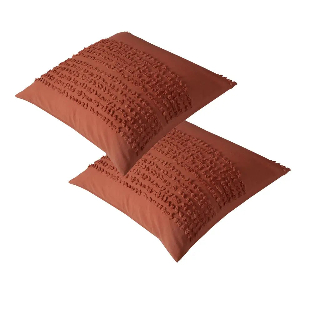 Vintage Design Homewares One Pair of Betty Tobacco European Pillowcases - Home & Garden > Bedding > Pillowcases