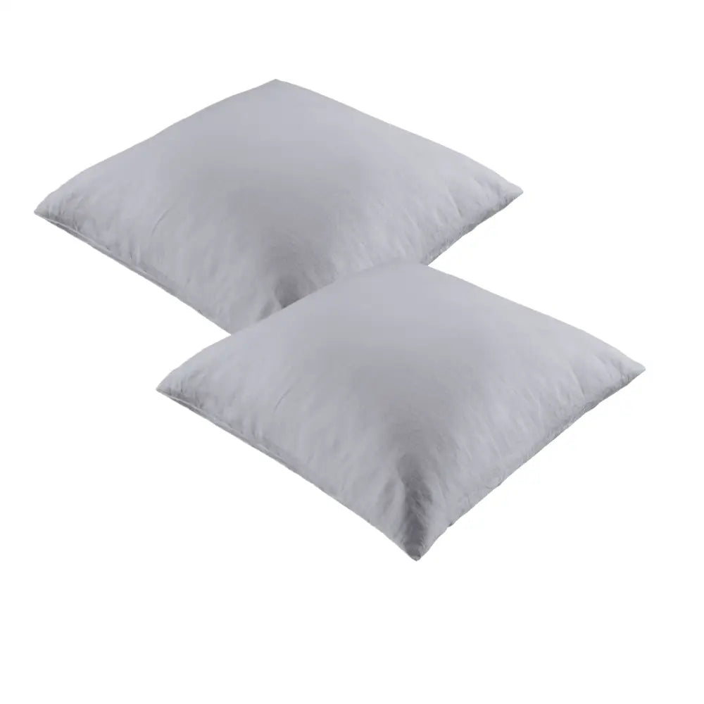 Vintage Design Homewares Pair of 100% Linen European Pillowcases Dove Grey - Home & Garden > Bedding > Pillowcases