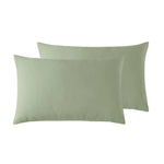 Vintage Design Homewares Pair of 100% Linen Standard Pillowcases Sage - Home & Garden > Bedding > Pillowcases