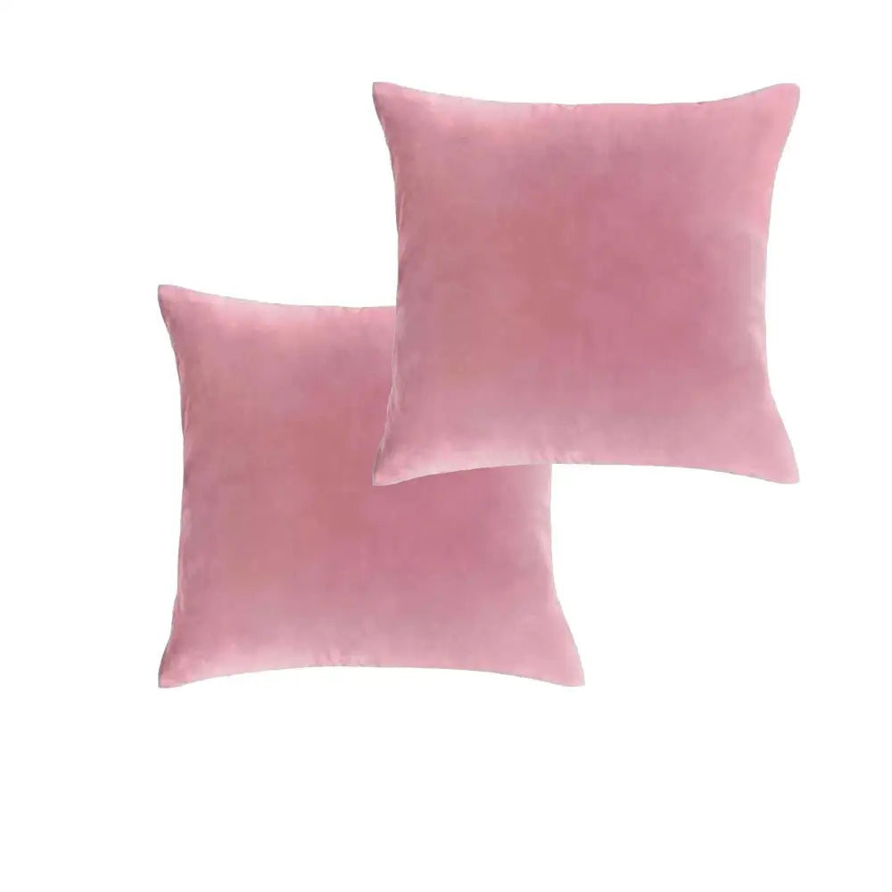 Vintage Design Homewares Pair of Cotton Velvet European Pillowcases Smokey Rose - Home & Garden > Bedding > Pillowcases