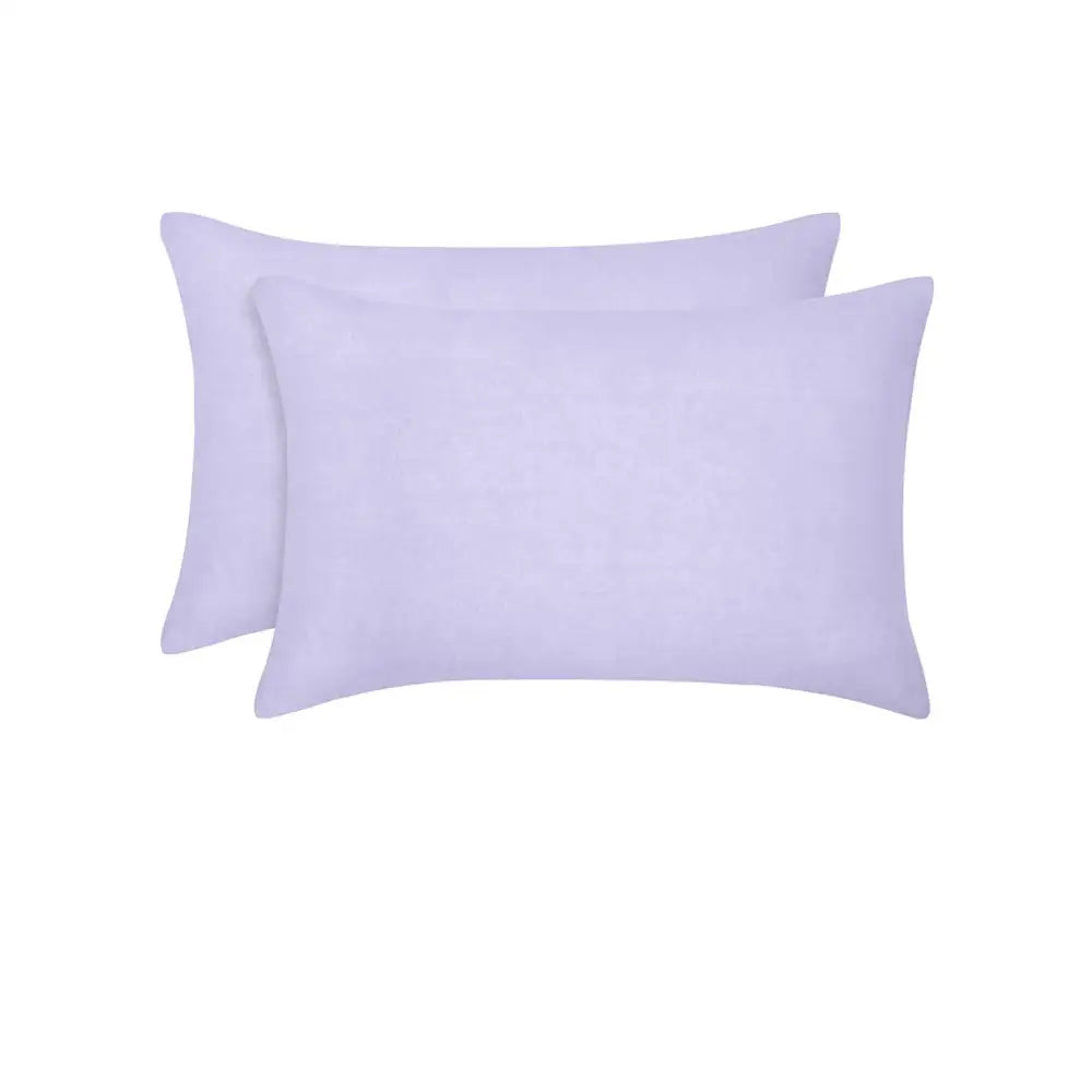 Vintage Design Homewares Pair of Lilac French Linen Standard Pillowcases 48 x 73cm - Home & Garden > Bedding >