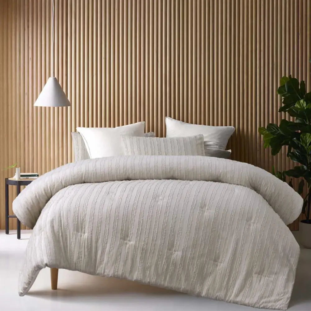 Vintage Design Homewares Reflections Natural 3 Piece Comforter Set King - Home & Garden > Bedding