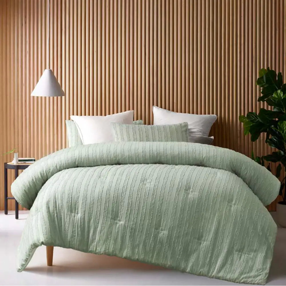 Vintage Design Homewares Reflections Sage 3 Piece Comforter Set Queen - Home & Garden > Bedding