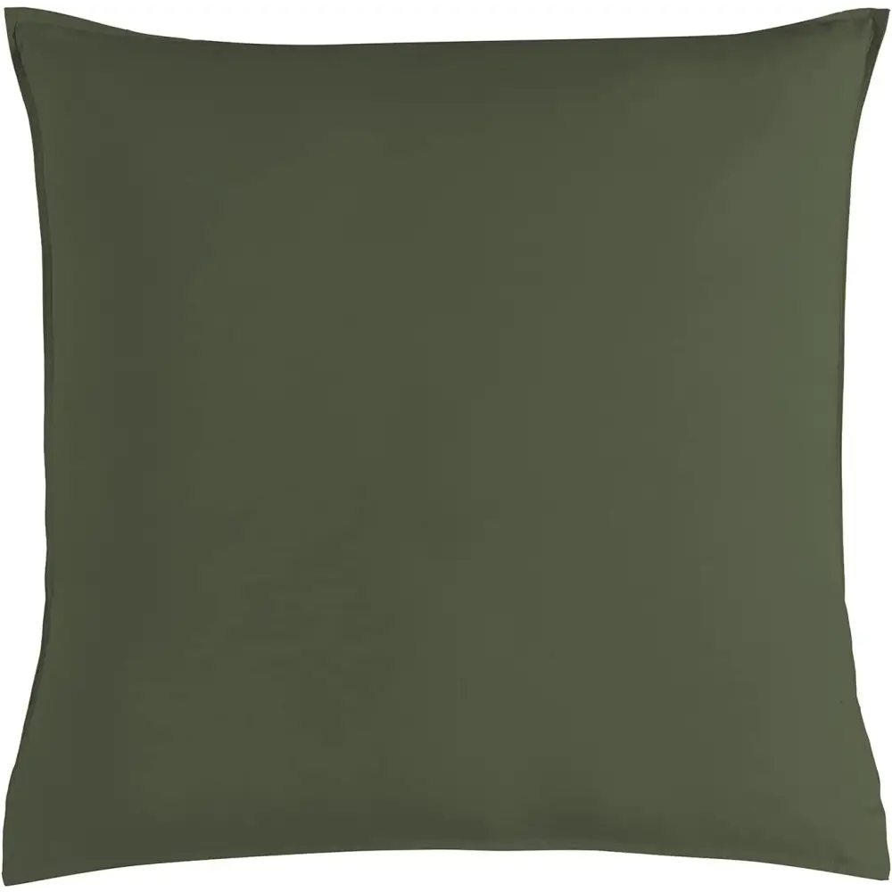 Vintage Washed 100% Cotton European Pillowcase - Luxurious European Pillow Cover - Khaki Green - Home & Garden >