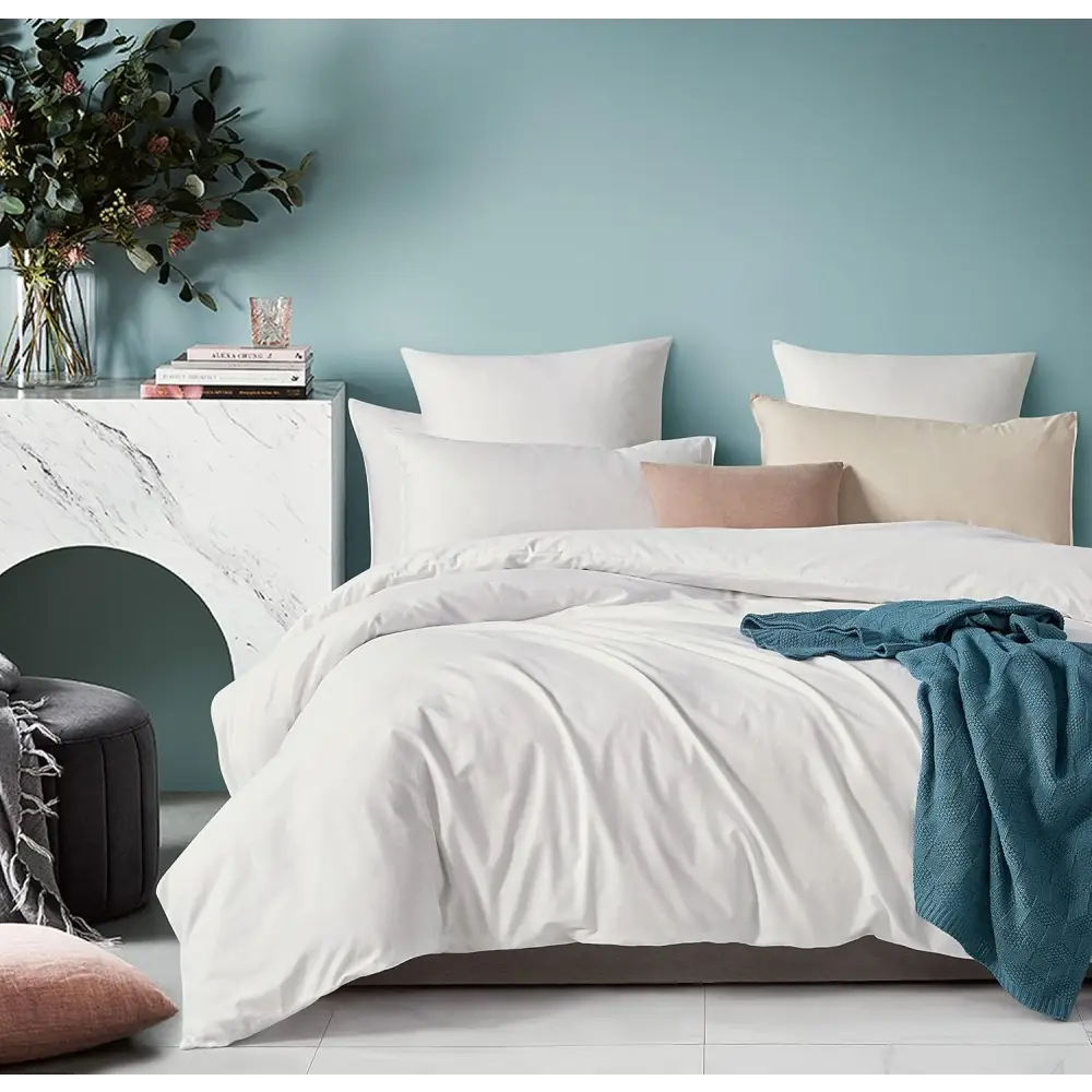 Vintage Washed 100% Cotton European Pillowcase - Luxurious European Pillow Cover - White - 1 Pc - Home & Garden >