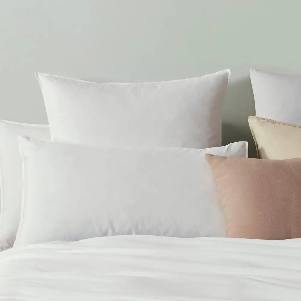 Vintage Washed 100% Cotton Standard Pillowcase - Luxurious Standard Pillow Cover - White - 2 Pcs - Home & Garden >