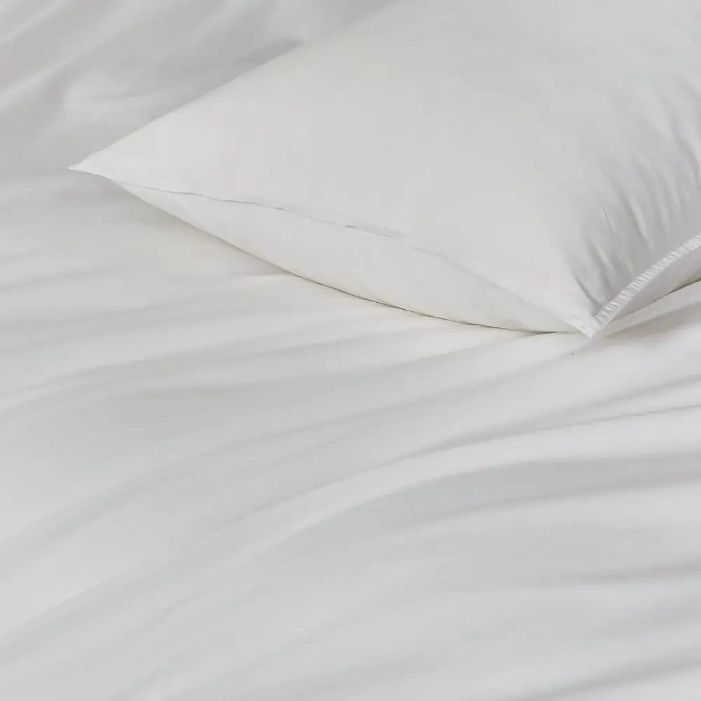 Vintage Washed 100% Cotton Standard Pillowcase - Luxurious Standard Pillow Cover - White - 2 Pcs - Home & Garden >