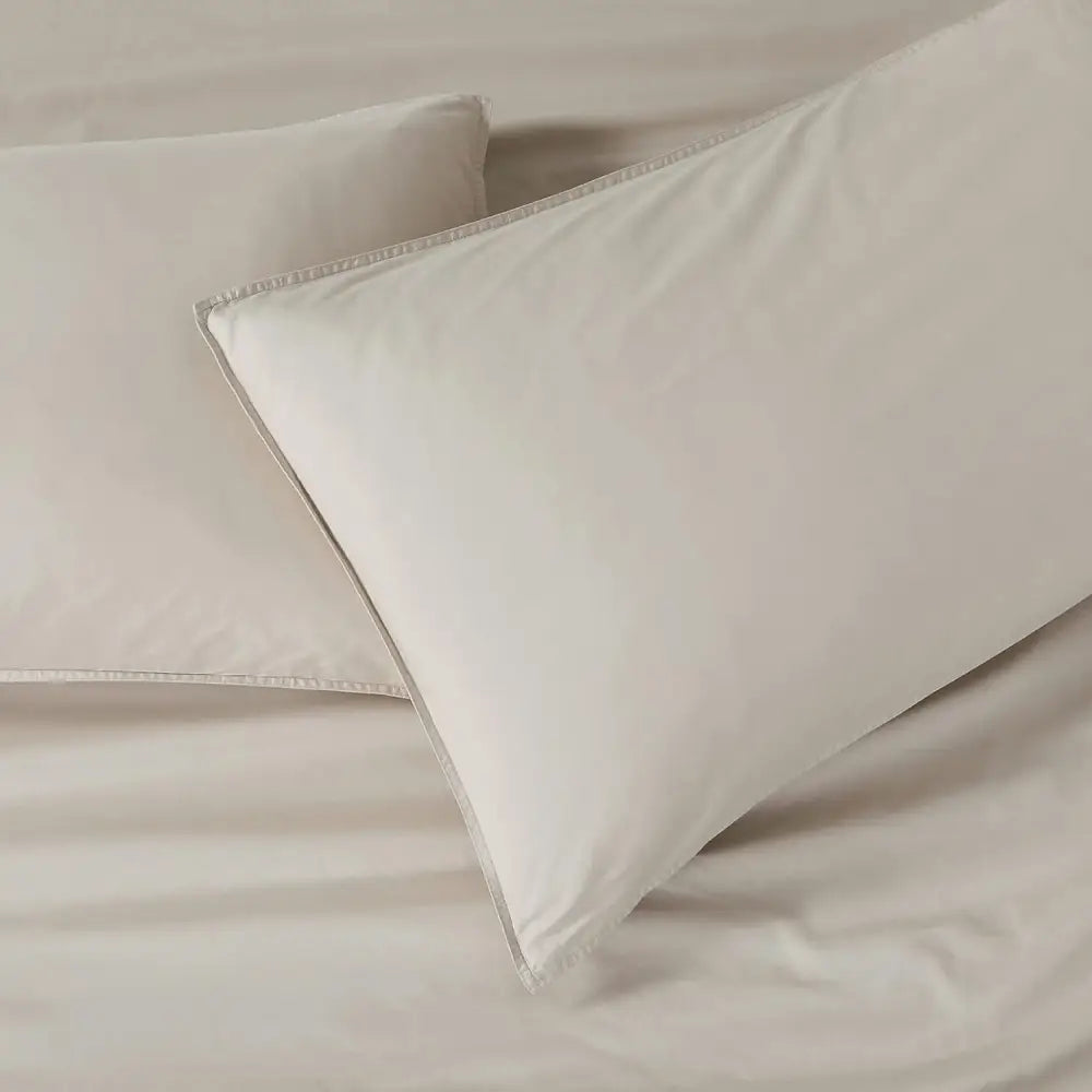 Vintage Washed 100% Cotton Standard Pillowcase - Luxurious Standard Pillow Cover - Natural - 2 Pcs - Home & Garden >
