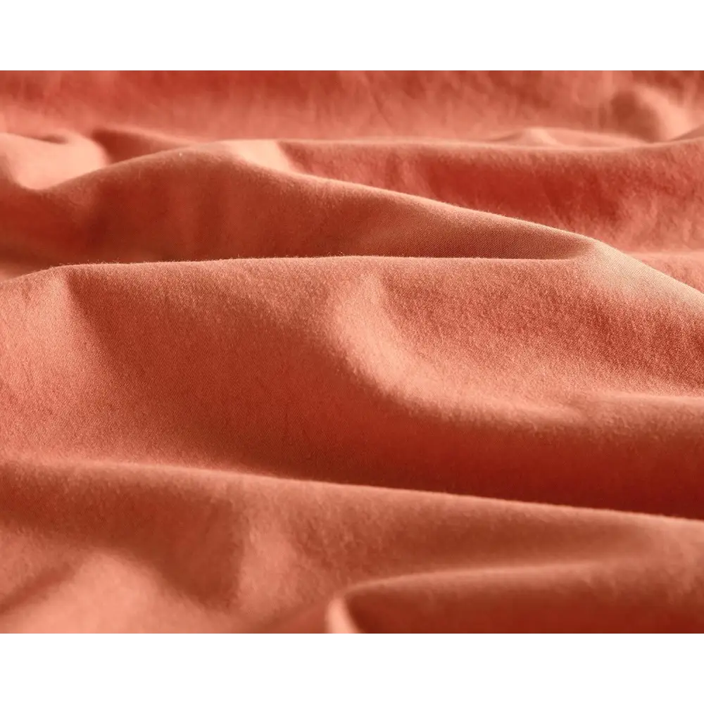 Vintage Washed Microfibre European Pillowcases - Set of 2 Luxurious European Pillow Covers - Terracotta - Home & Garden