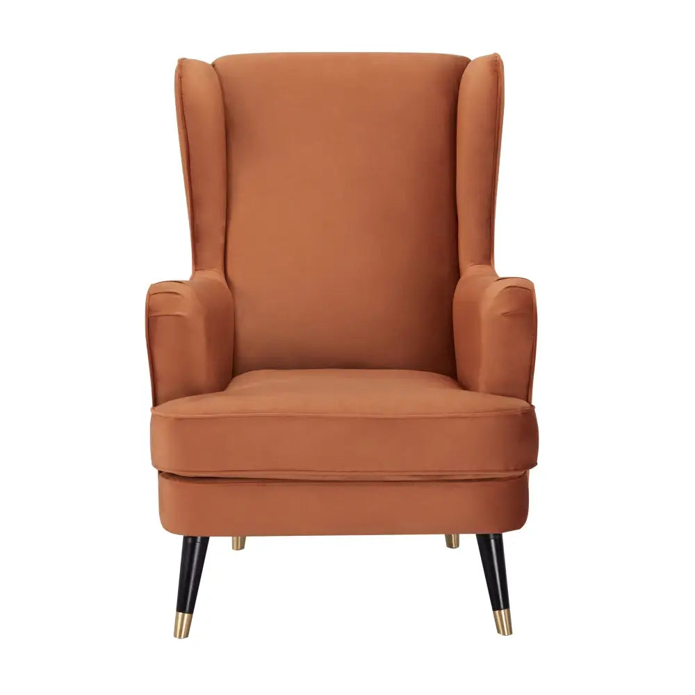 Vivian Accent Sofa Arm Chair Fabric Uplholstered Lounge Couch - Cinnamon - Furniture > Sofas