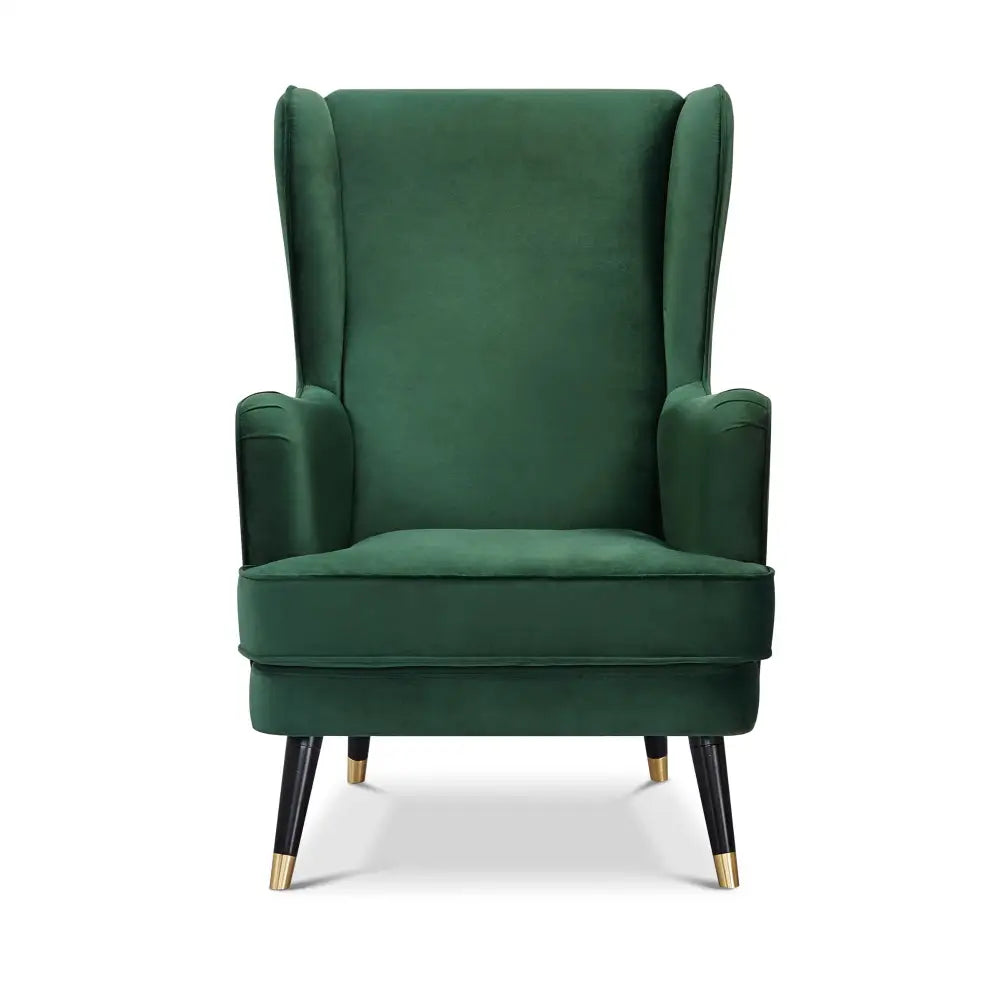 Vivian Accent Sofa Arm Chair Fabric Uplholstered Lounge Couch - Green - Furniture > Sofas