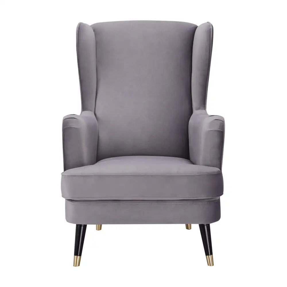 Vivian Accent Sofa Arm Chair Fabric Uplholstered Lounge Couch - Grey - Furniture > Sofas