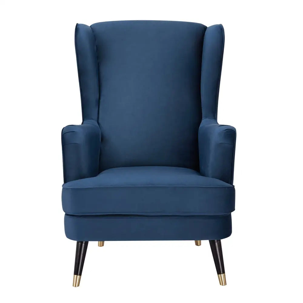 Vivian Accent Sofa Arm Chair Fabric Uplholstered Lounge Couch - Navy - Furniture > Sofas
