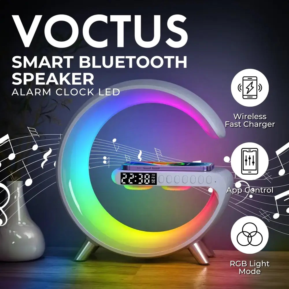 VOCTUS 5 in 1 Bedside Table Lamp with 15W Quick Wireless Charger (White) VT-WC -101-NH - Home & Garden > Lighting