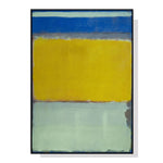 Wall Art 100cmx150cm Blue Yellow Green By Mark Rothko Black Frame Canvas - Home & Garden > Wall Art
