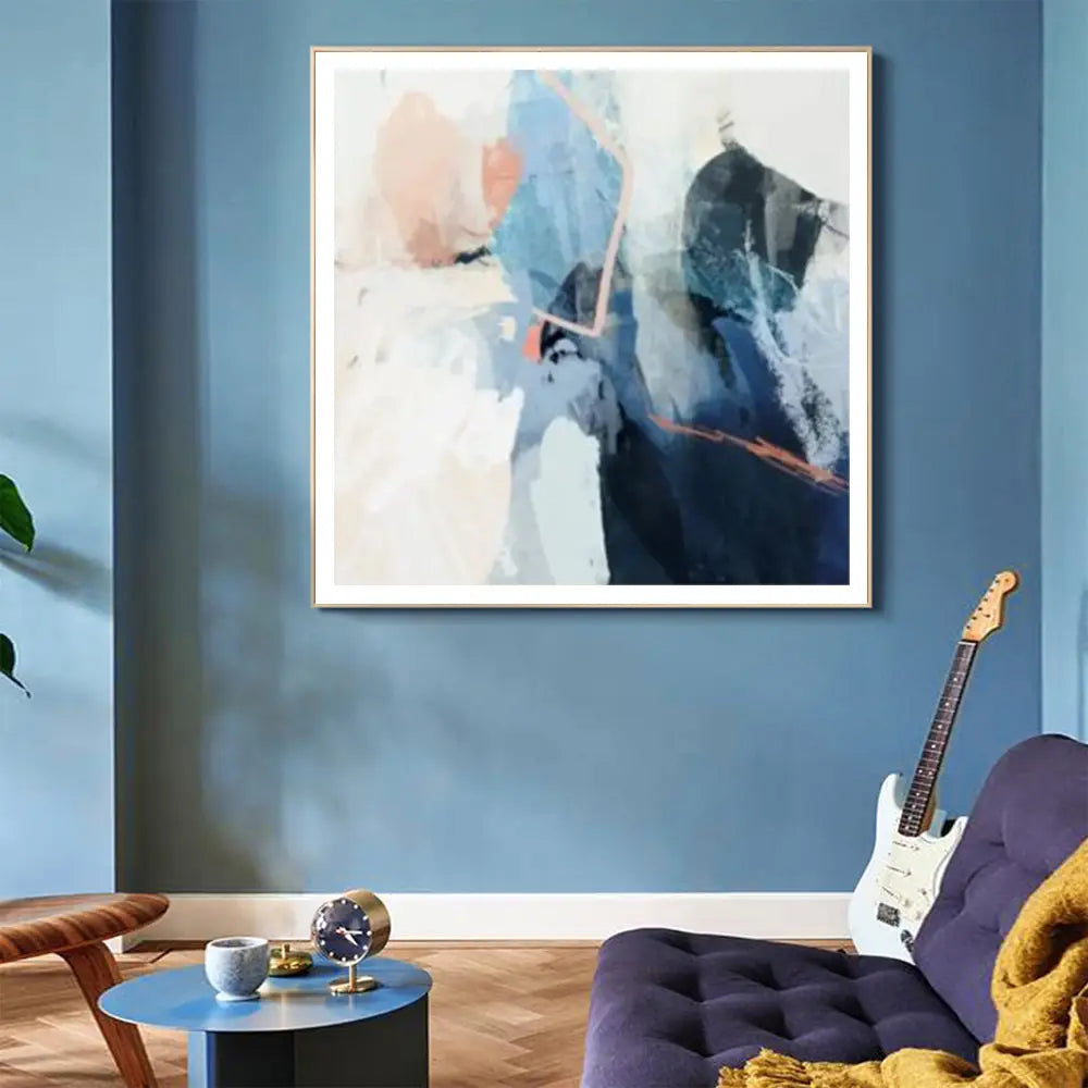 Wall Art 40cmx40cm Luz I Gold Frame Canvas - Home & Garden > Wall Art