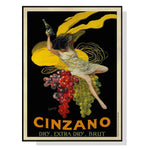 Wall Art 40cmx60cm Cinzano Black Frame Canvas - Home & Garden > Wall Art