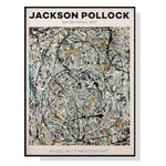 Wall Art 40cmx60cm Jackson Pollock Exhibition III Black Frame Canvas - Home & Garden > Wall Art