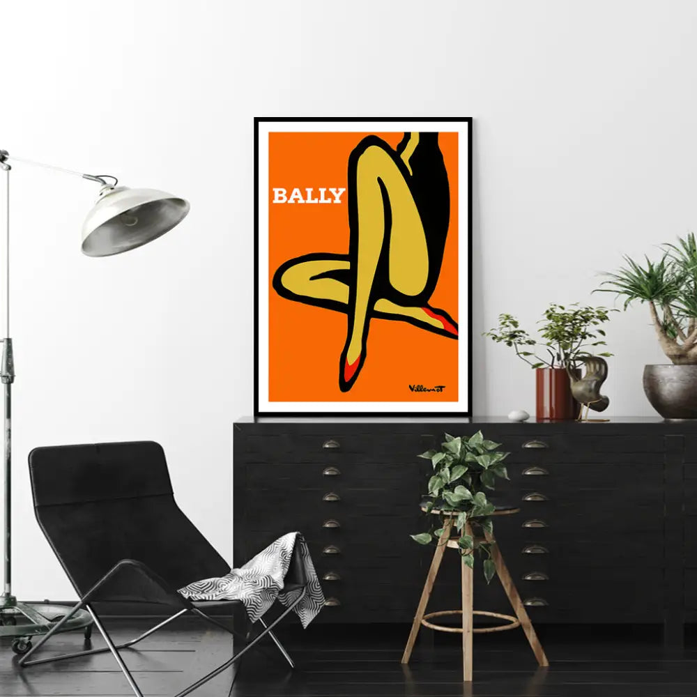 Wall Art 40cmx60cm Orange Legs Black Frame Canvas - Home & Garden > Wall Art