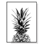 Wall Art 40cmx60cm Pineapple Black Frame Canvas - Home & Garden > Wall Art