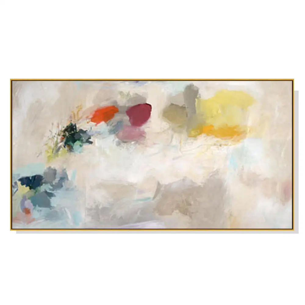 Wall Art 50cmx100cm Abstract Crystal Gold Frame Canvas - Home & Garden > Wall Art
