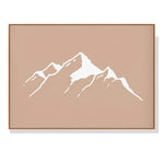 Wall Art 70cmx100cm Black White Mountain 3 Sets White Frame Canvas - Home & Garden > Wall Art