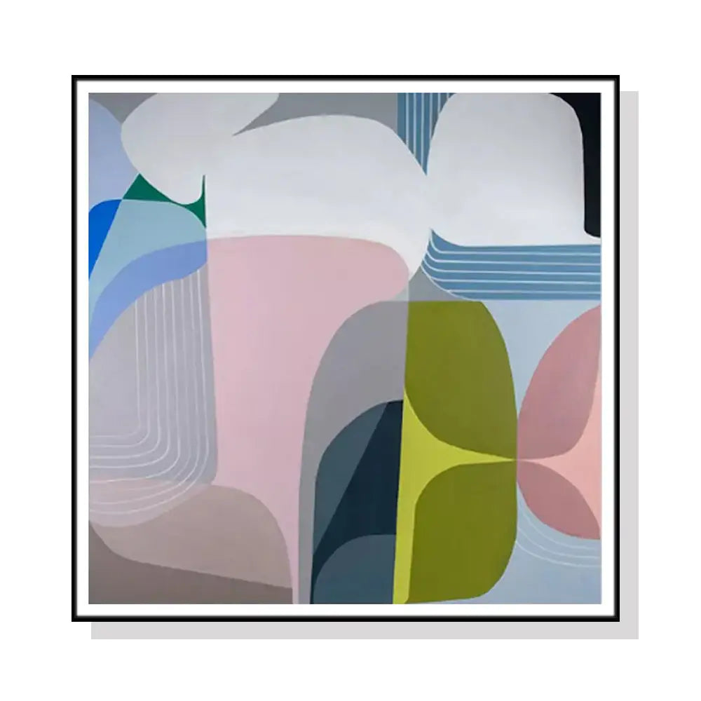 Wall Art 70cmx70cm Skyways Black Frame Canvas - Home & Garden > Wall Art