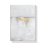 Wall Art 80cmx120cm Abstract gold white single II White Frame Canvas - Home & Garden > Wall Art
