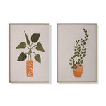 Wall Art 80cmx120cm Boho Botanical Art 2 Sets Gold Frame Canvas - Home & Garden > Wall Art