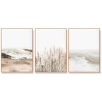 Wall Art 80cmx120cm Coastal Beach 3 Sets Wood Frame Canvas - Home & Garden > Wall Art