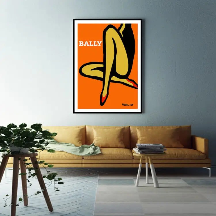 Wall Art 80cmx120cm Orange Legs Black Frame Canvas - Home & Garden > Wall Art